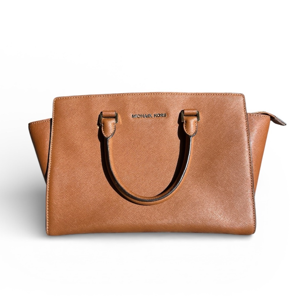 Michael Michael Kors Selma Large Saffiano Leather Satchel In A Brown